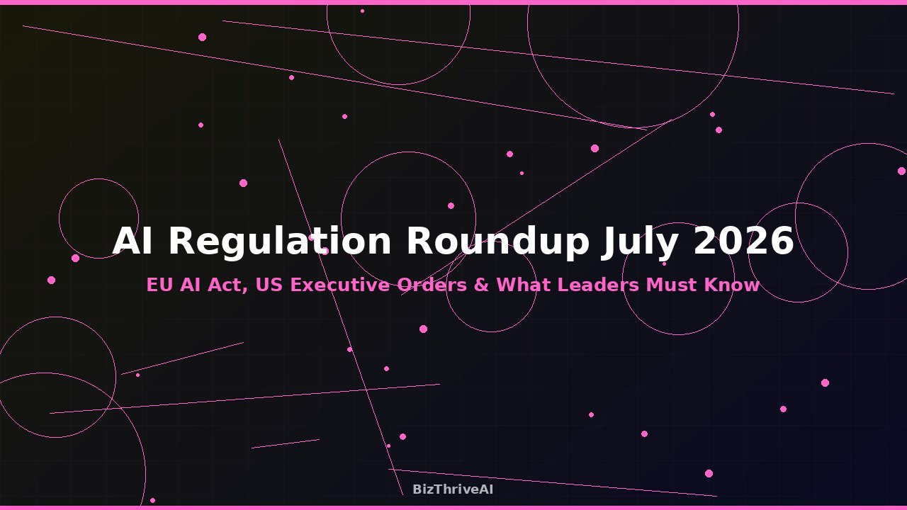 AI Regulation Roundup July 2026: What Business Leaders Must Know Now