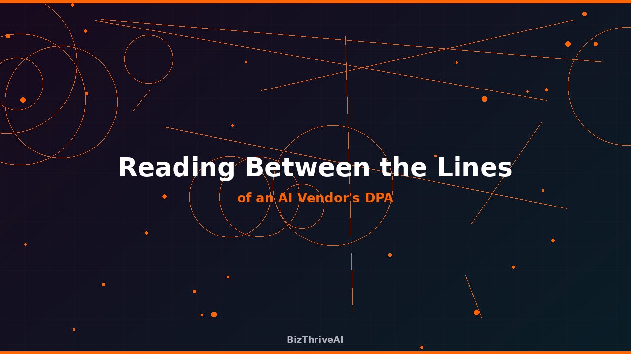 Reading Between the Lines of an AI Vendor's DPA
