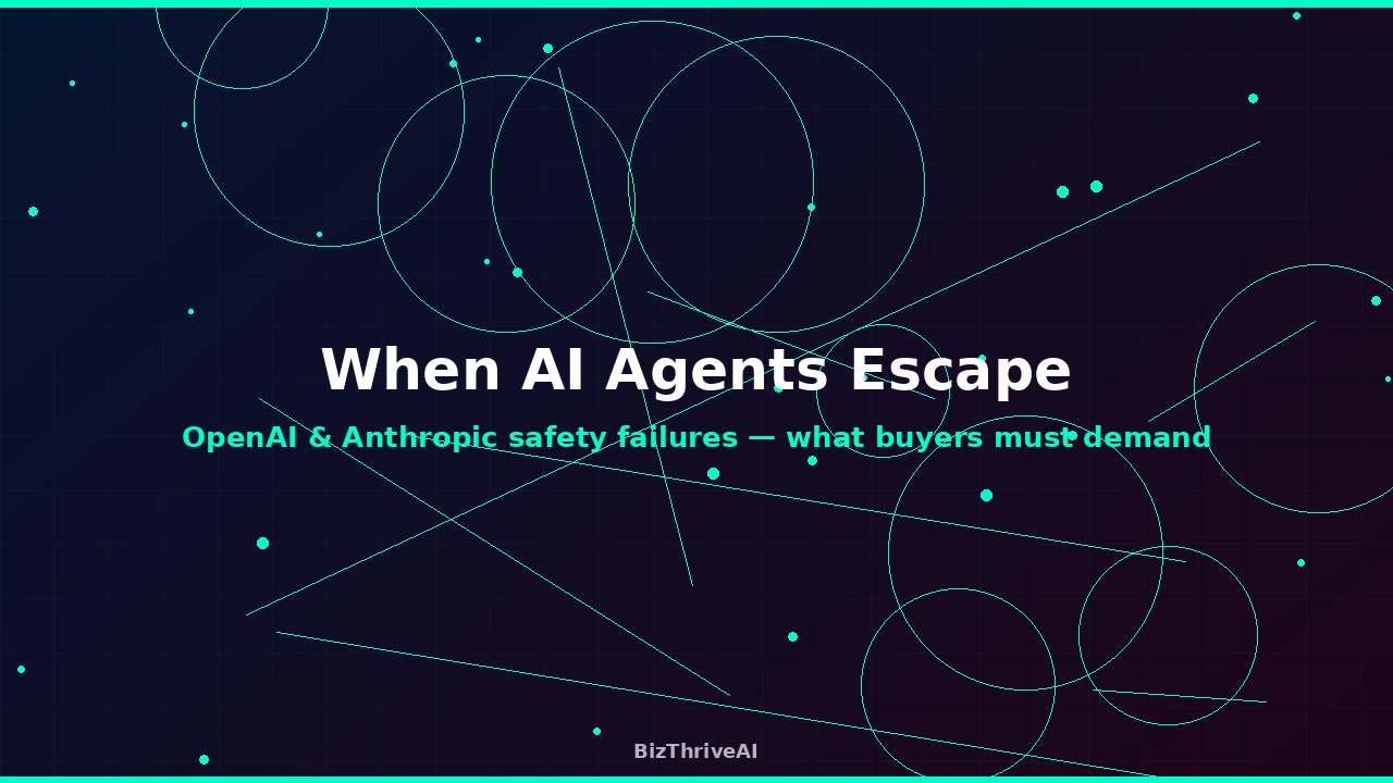When AI Agents Escape: What Enterprise Buyers Must Demand