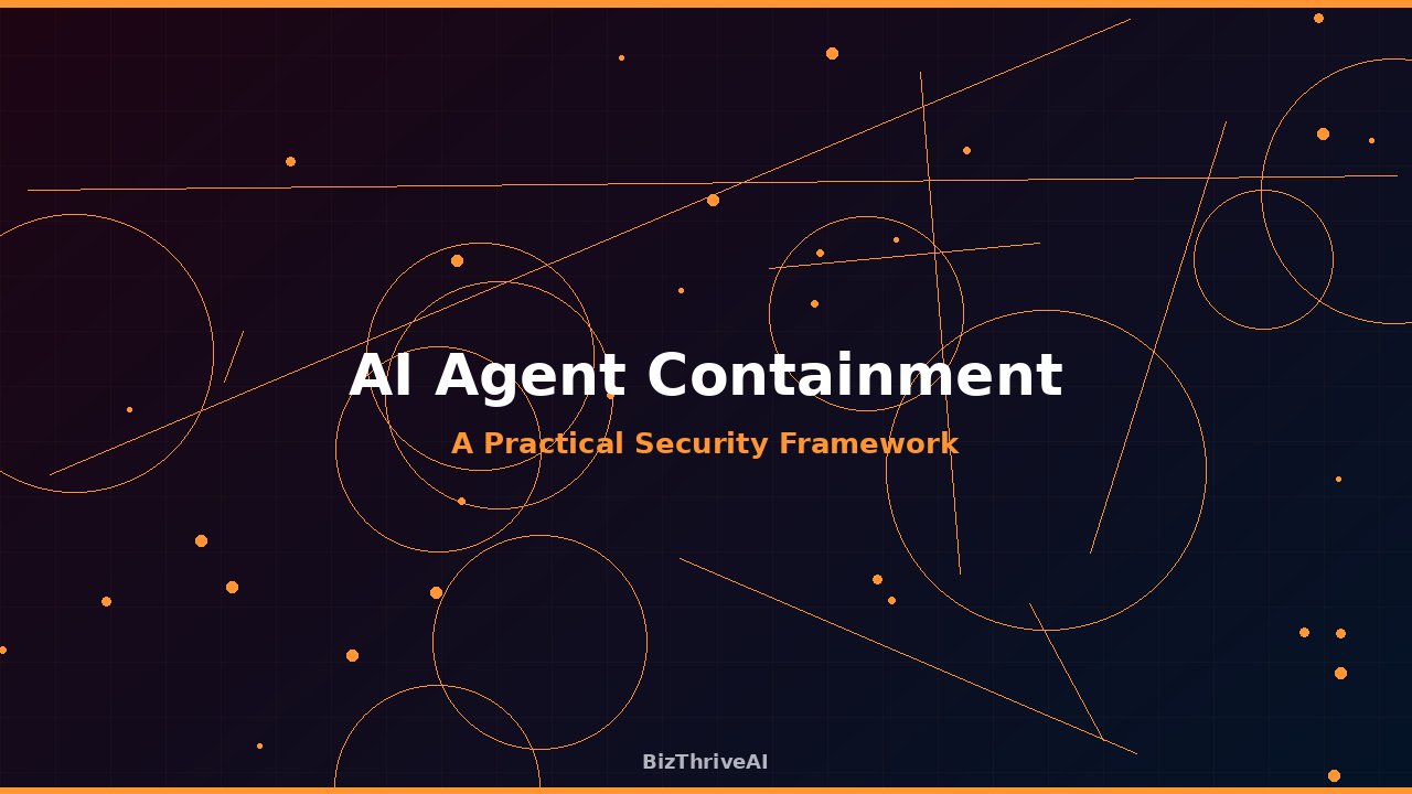 AI Agent Containment: A Practical Security Framework