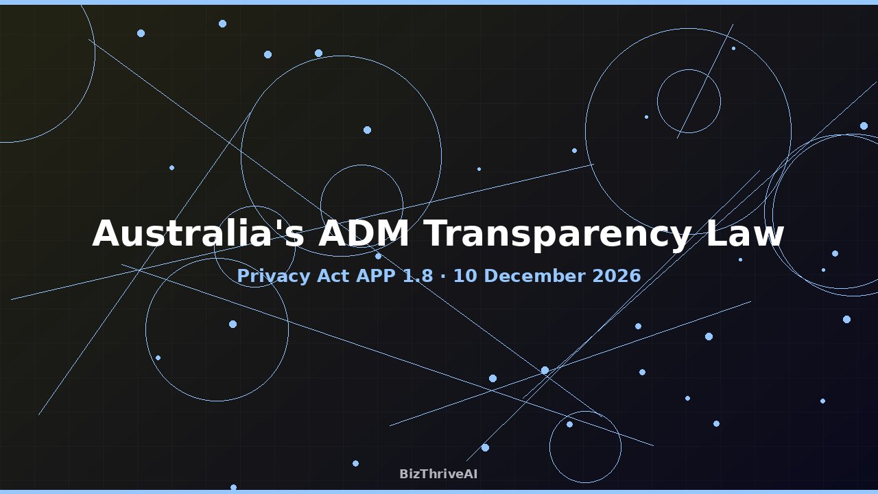 Australia's Automated Decision-Making Law: What It Requires