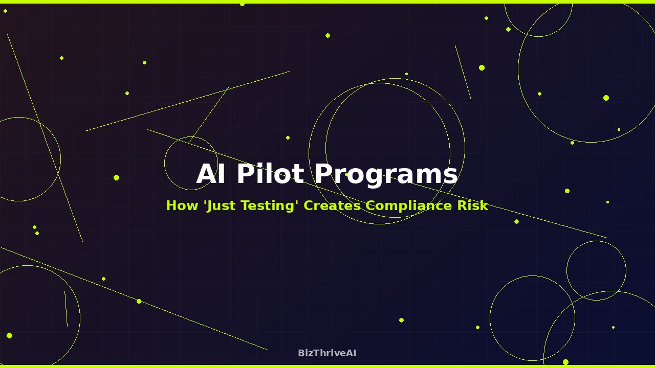 We Just Want to Try It Out — How AI Pilot Programs Become Compliance Nightmares