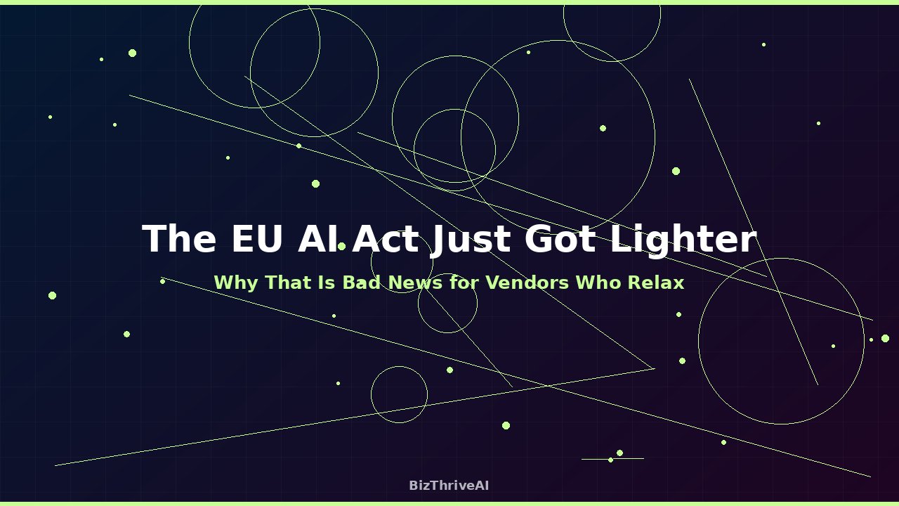 Why the EU AI Act's Lighter Deadline Hurts AI Vendors