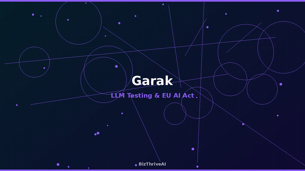 Garak vs EU AI Act: Mapping LLM Testing to Compliance